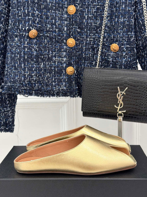 Alaia Slipper Gold Calfskin 293189