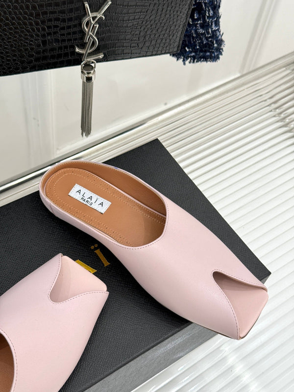 Alaia Slipper Pink Calfskin 293190