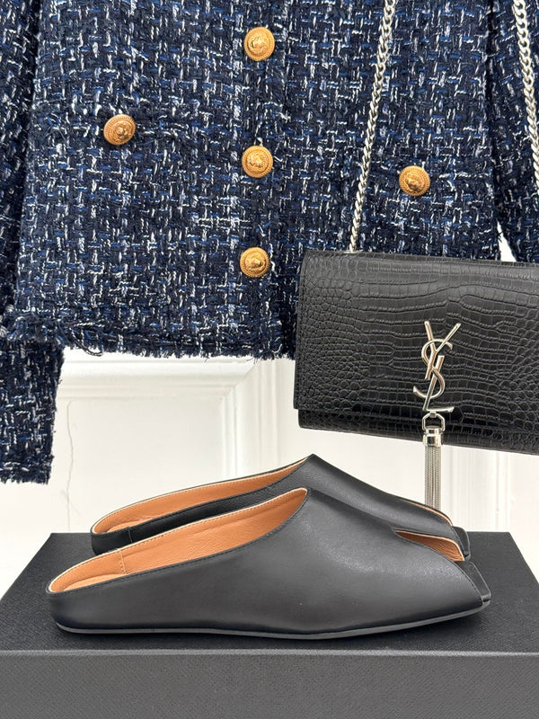 Alaia Slipper Black Calfskin 293191