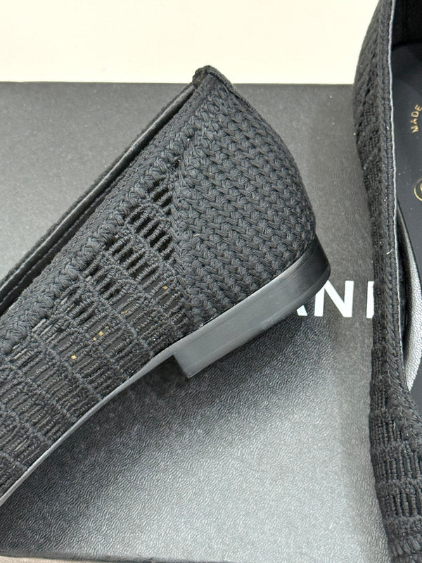 CC 25P Ballerine Hollow Double C 15mm Rafia Nera 265643