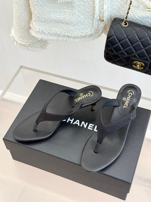 CC 2026 Thong Sandal 5.5cm Black Satin 825791