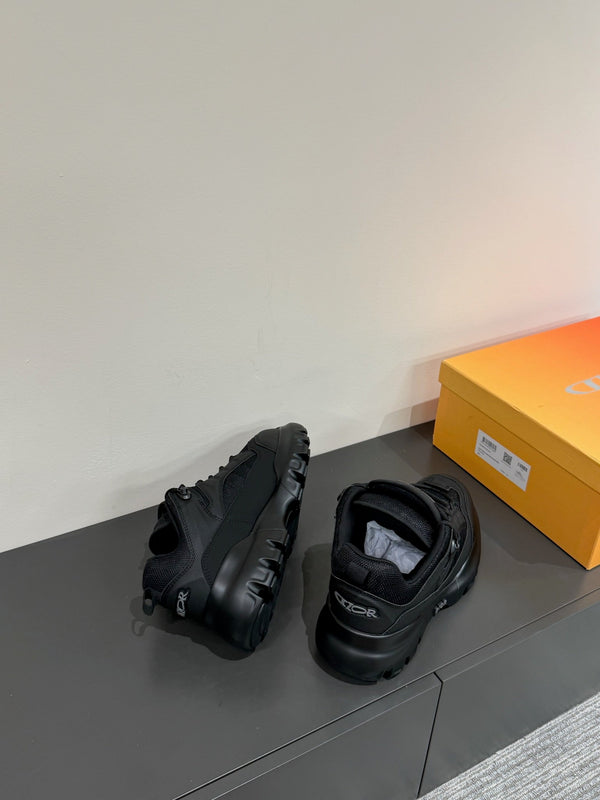 CD Sneaker In Black Calfskin And Mesh Fabric 109248