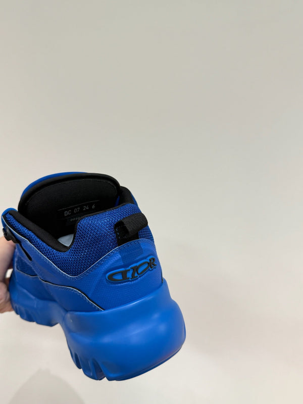 CD Sneaker In Deep Blue Calfskin And Mesh Fabric 109250