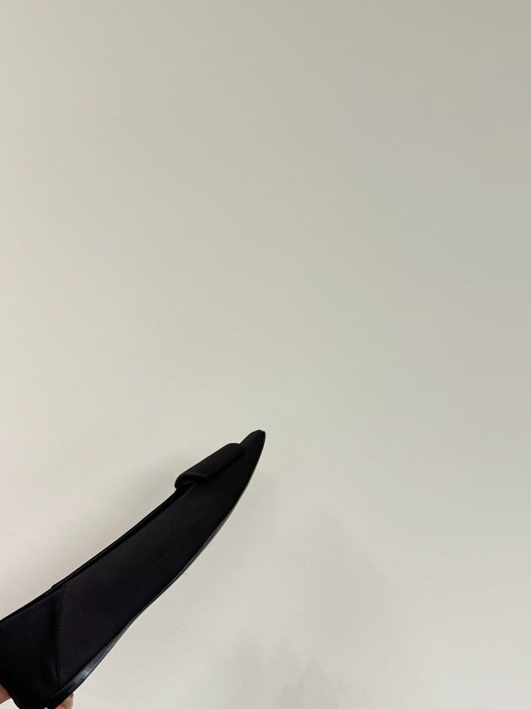 POPPY BALLET FLATS IN BLACK SILK