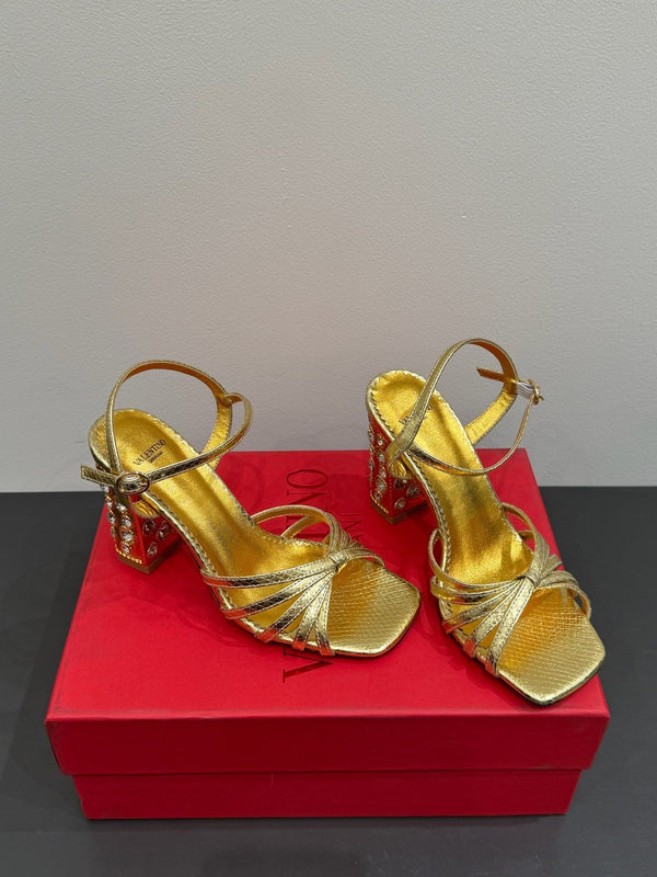 VT 25 Jewel Sandals Gold Cowhide