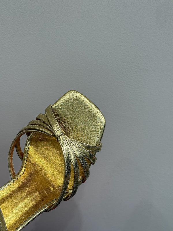 VT 25 Jewel Sandals Gold Cowhide