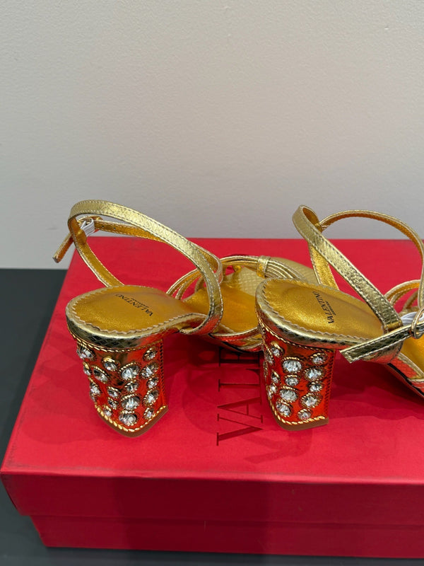 VT 25 Jewel Sandals Gold Cowhide