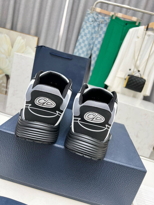 CD B30 SNEAKER BLACK AND GRAY MESH FABRIC