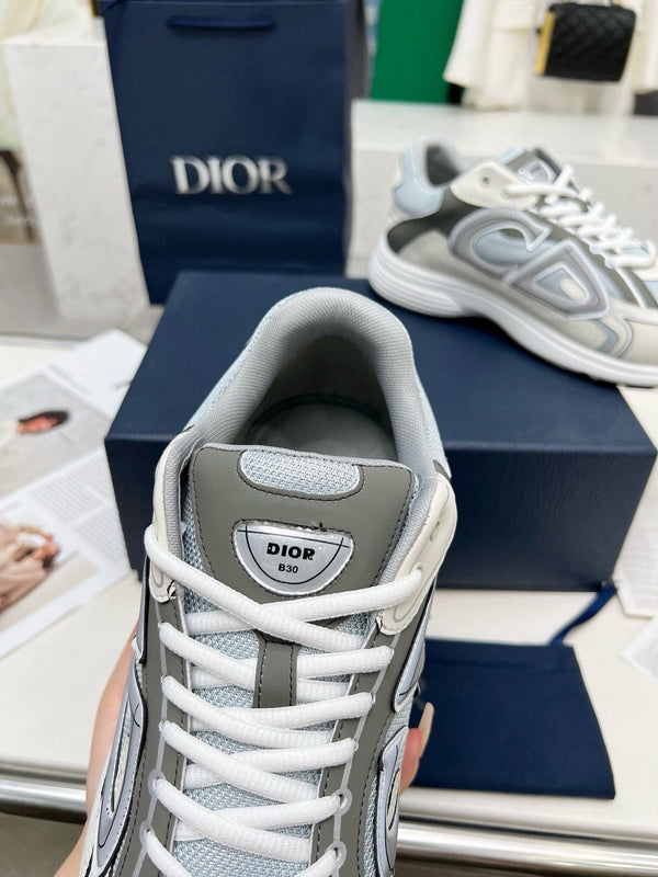 CD B30 SNEAKER GRAY AND CREAM MESH FABRIC