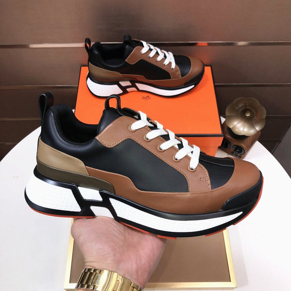 HM Men's Sneaker Brown Black Cowhide 548104