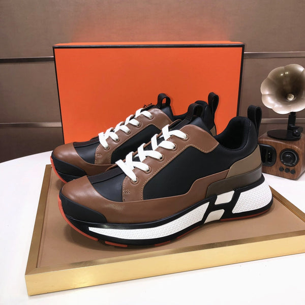 HM Men's Sneaker Brown Black Cowhide 548104