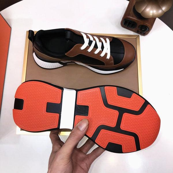 HM Men's Sneaker Brown Black Cowhide 548104