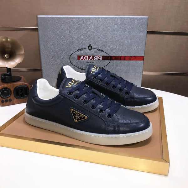 PRA TRAINER SHOES NAVY BLUE CALFSKIN
