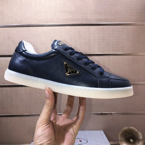 SCARPE DA TENNIS PRA IN PELLE DI VITELLO BLU NAVY