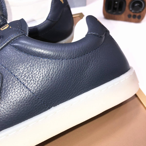 SCARPE DA TENNIS PRA IN PELLE DI VITELLO BLU NAVY