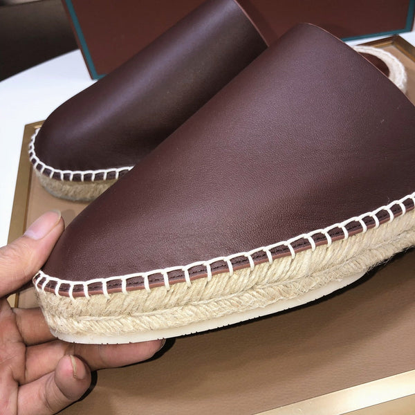 LP SEASIDE WALK MULE CHOCOLATE CALFSKIN