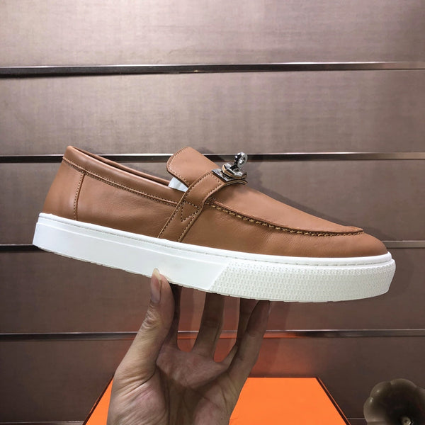 HM Men's Game Slip-on Loafer Brown Cowhide 473159