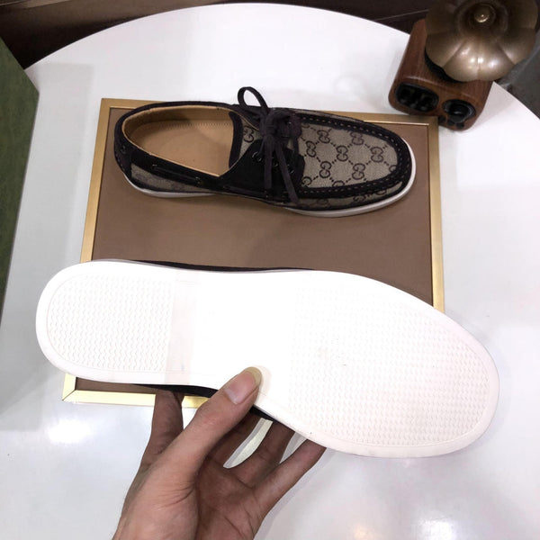 GG Men's Lace Up Loafer Brown Suede 508000