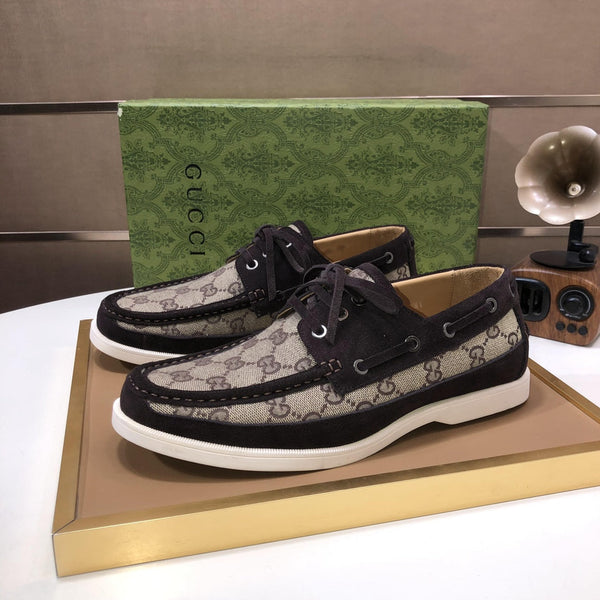 GG Men's Lace Up Loafer Brown Suede 508000