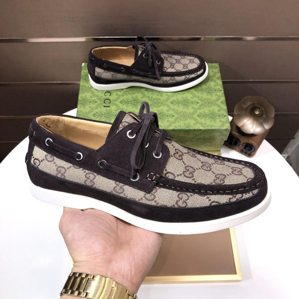 GG Men's Lace Up Loafer Brown Suede 508000