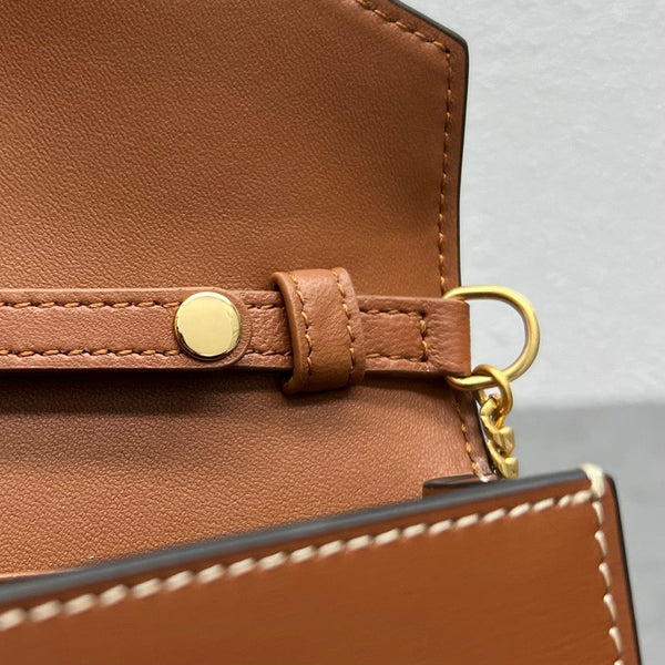 Celine WOC Triomphe Cuir de vachette marron