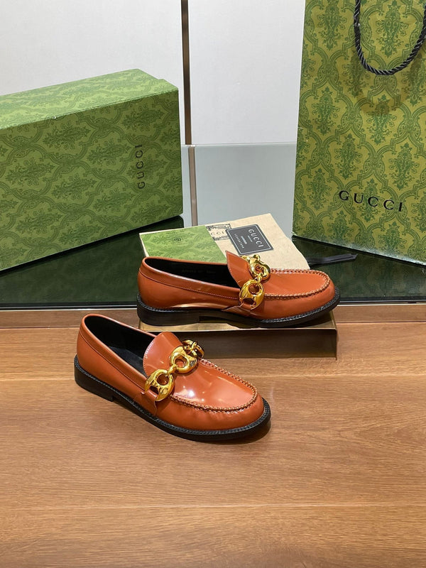 GG Marina Loafer Bronw Patent Calfskin