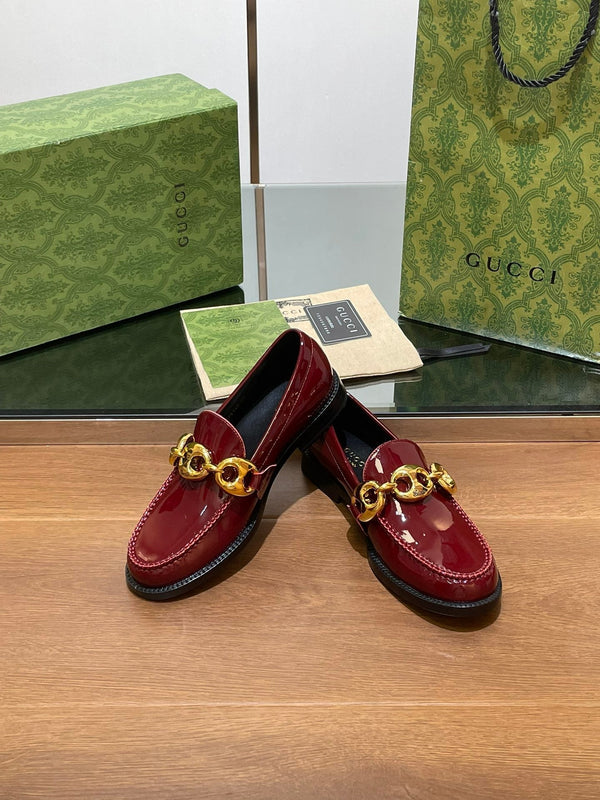 GG Marina Loafer Dark Red Patent Calfskin