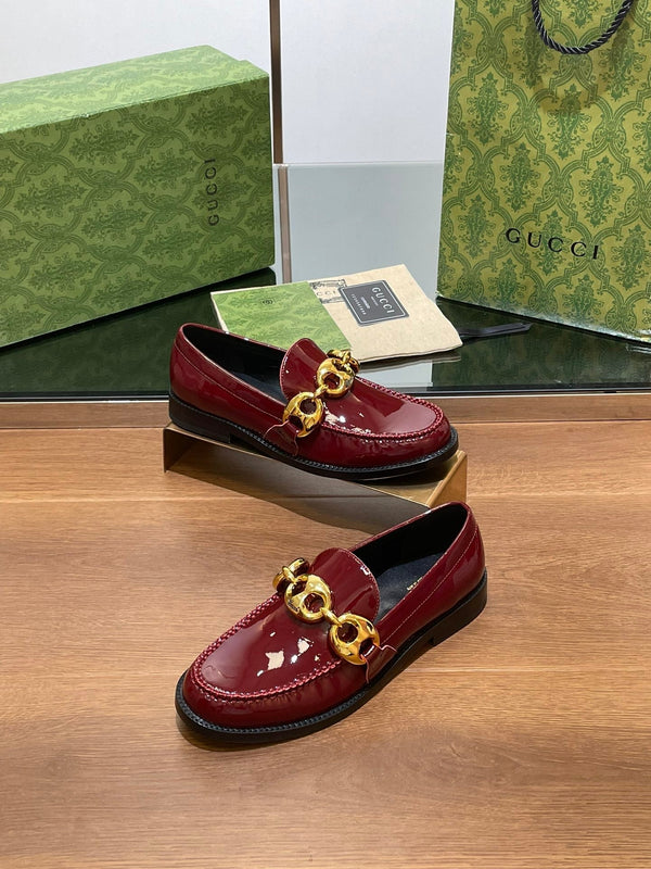 GG Marina Loafer Dark Red Patent Calfskin