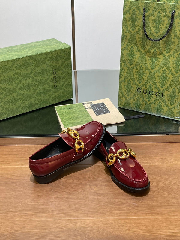 GG Marina Loafer Dark Red Patent Calfskin