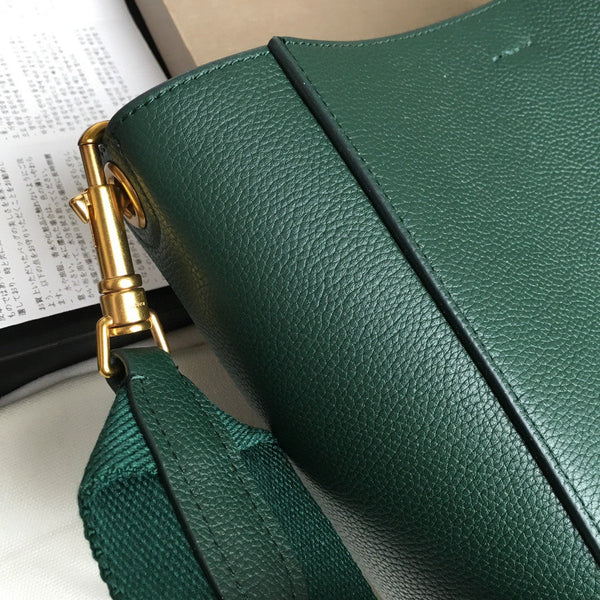 BORSA SANGLE SEAU SECCHIELLO 24 PELLE DI VITELLO VERDE FORESTA