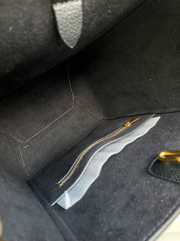 SANGLE SEAU BUCKET 24 BORSA IN PELLE DI VITELLO NERA