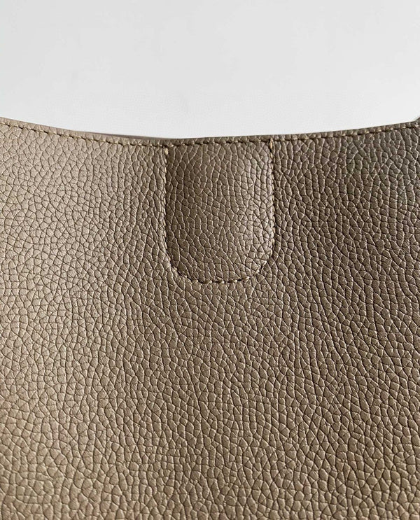 SANGLE SEAU BUCKET 24 BORSE IN PELLE DI VITELLO MARRONE ARACHIDI