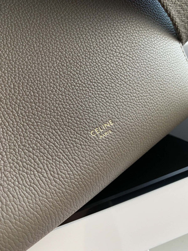 SANGLE SEAU BUCKET 24 BORSE IN PELLE DI VITELLO MARRONE ARACHIDI