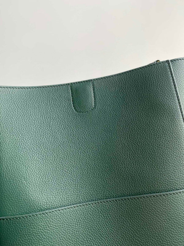 BORSA SANGLE SEAU SECCHIELLO 33 VERDE FORESTA IN VITELLO