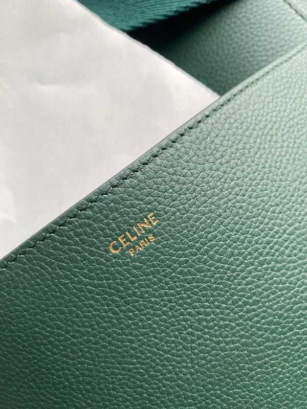 BORSA SANGLE SEAU SECCHIELLO 33 VERDE FORESTA IN VITELLO