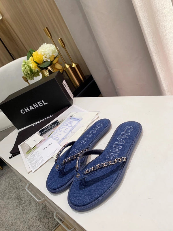 CC Chaîne Maillon String Plat Jean Bleu Foncé 696738