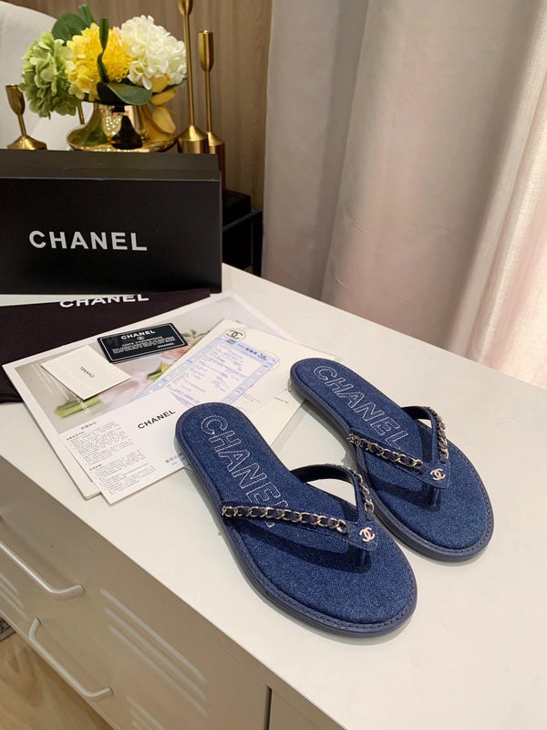 CC Chaîne Maillon String Plat Jean Bleu Foncé 696738