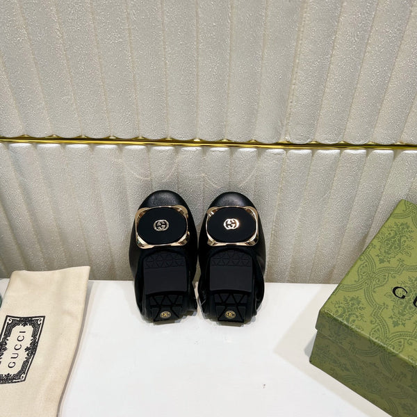 GG BALLET SUPER SLIM BLACK LAMBSKIN