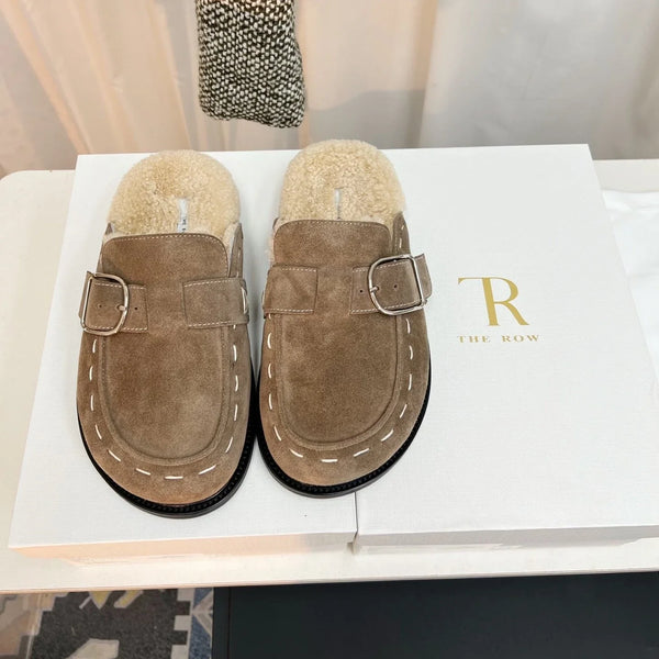 TR 26s Buckle Mule Flat Suede 146478
