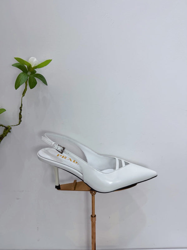PRA 26SS Slingback 75 White Patent Leather 592339