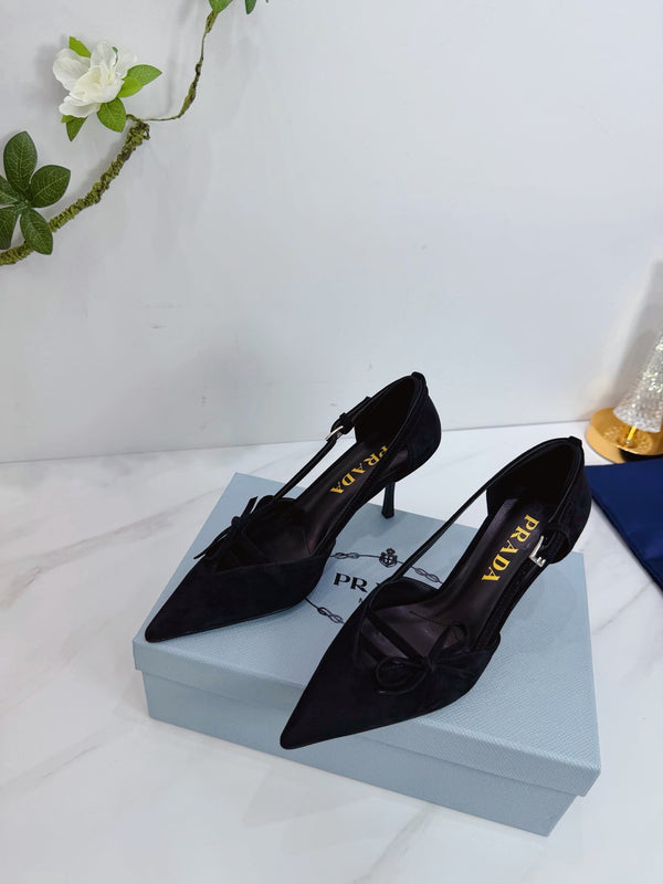 PRA 26SS Escarpins 75 Daim Noir 592349