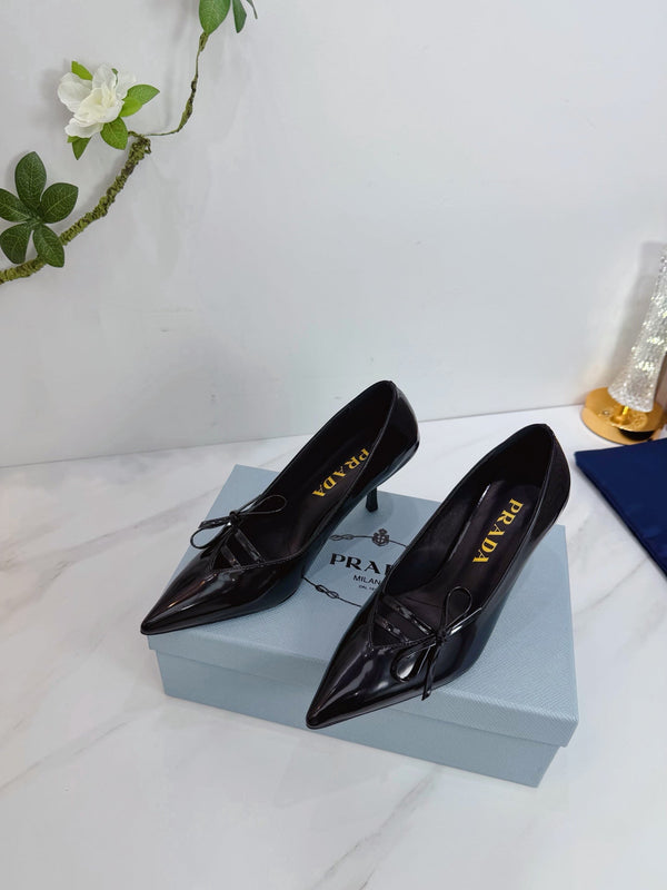 PRA 26SS Escarpins à talons hauts 75 Cuir verni noir 592352