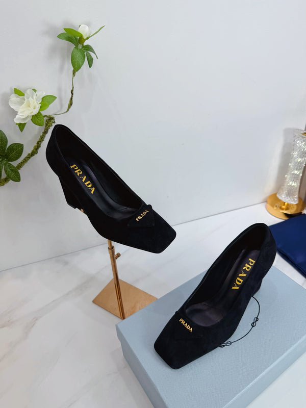 PRA 26SS High Heel Pump 85 Black Suede 592367