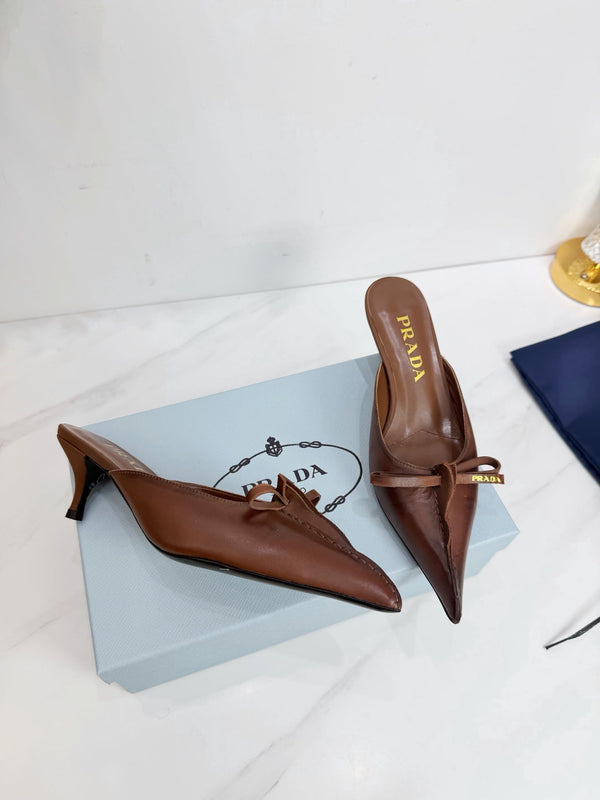 PRA 26SS Hight Heel Mule 55 Brown Cowhide 592400