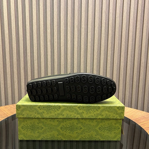GG Men's Loafer Black mix Green Cowhide 731292
