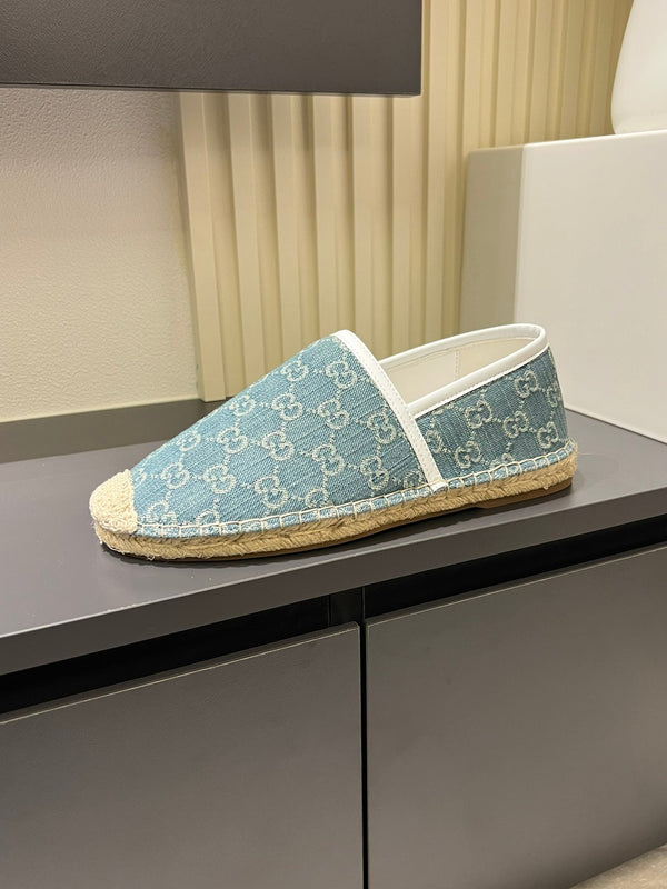 GG Men's Espadrilles Loafer Blue Denim 595984