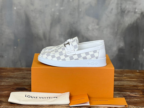 LV LOAFER BEIGE CREAM DAMIER CALFSKIN