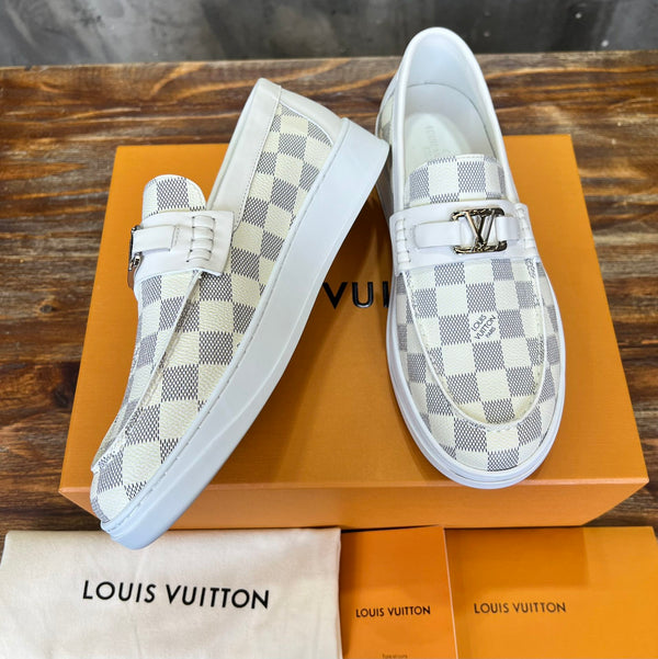 LV LOAFER BEIGE CREAM DAMIER CALFSKIN