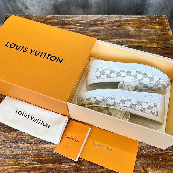 LV LOAFER BEIGE CREAM DAMIER CALFSKIN