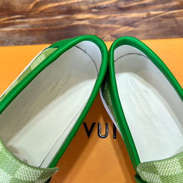 LV LOAFER CROCODILE GREEN DAMIER CANVAS AND CALFSKIN